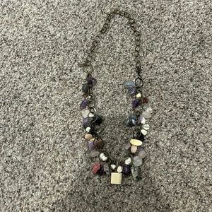 Etro authentic designer beaded and chain necklace.
